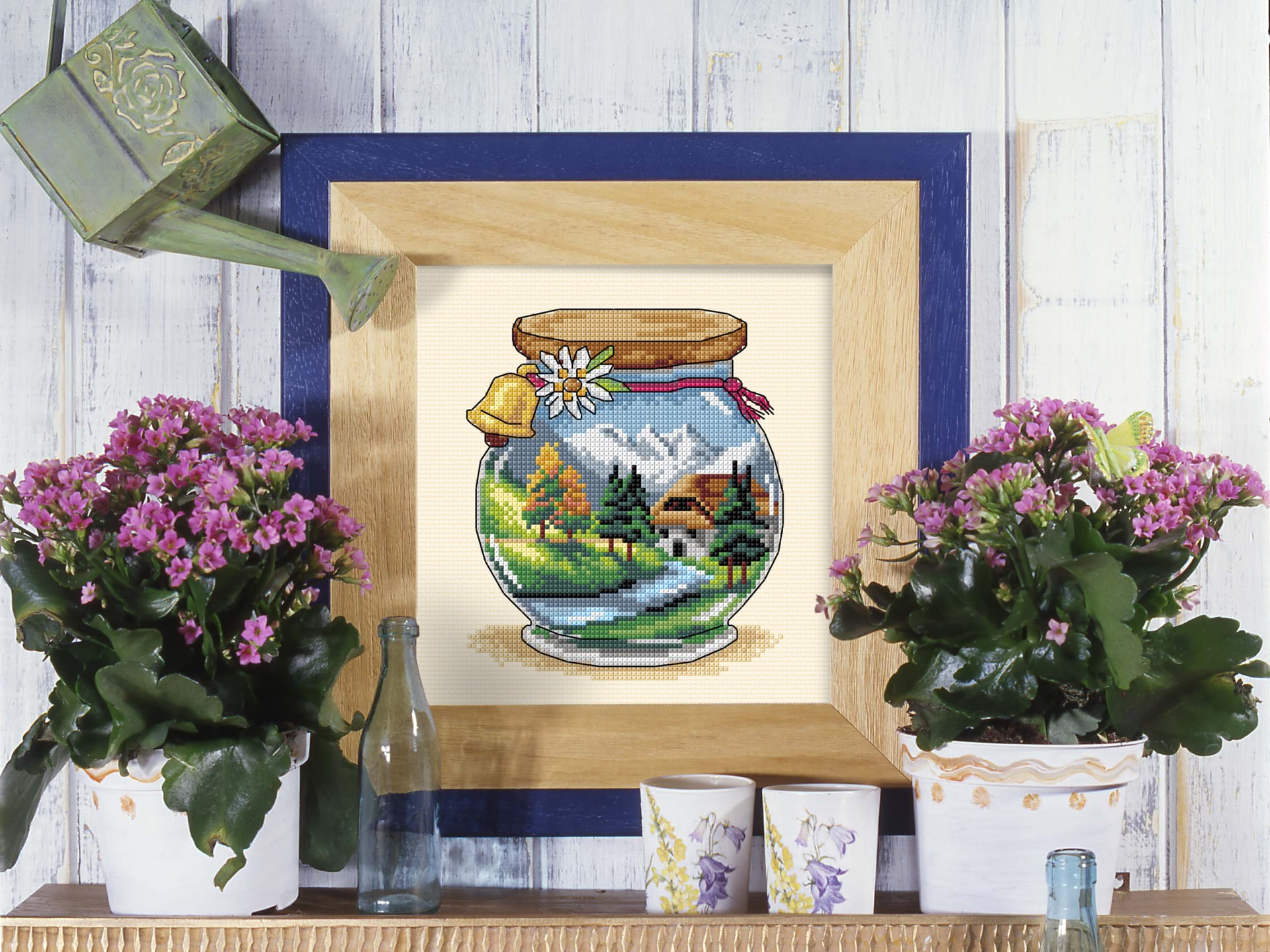 Counted cross stitch picture landscape